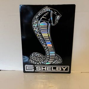 Selby Black Tin embossed sign with Holographic Cobra